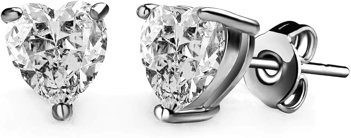Philip Jones Sister Heart Earrings with Quote Card Created with Zircondia® Crystals, Silver, Small - Image 3