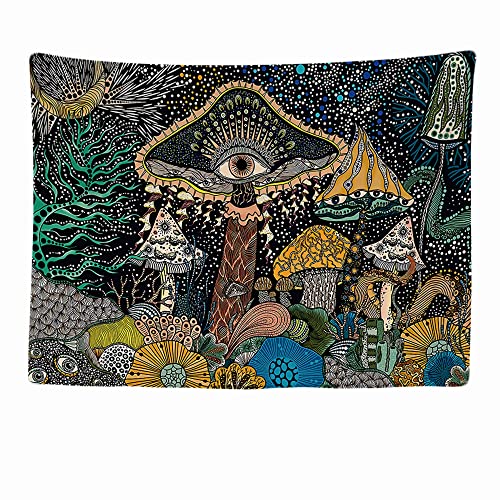 Ulticool - Oeil champignons psychédélique Eyes Trippy Art - Tapisserie murale - 200x150 cm -...