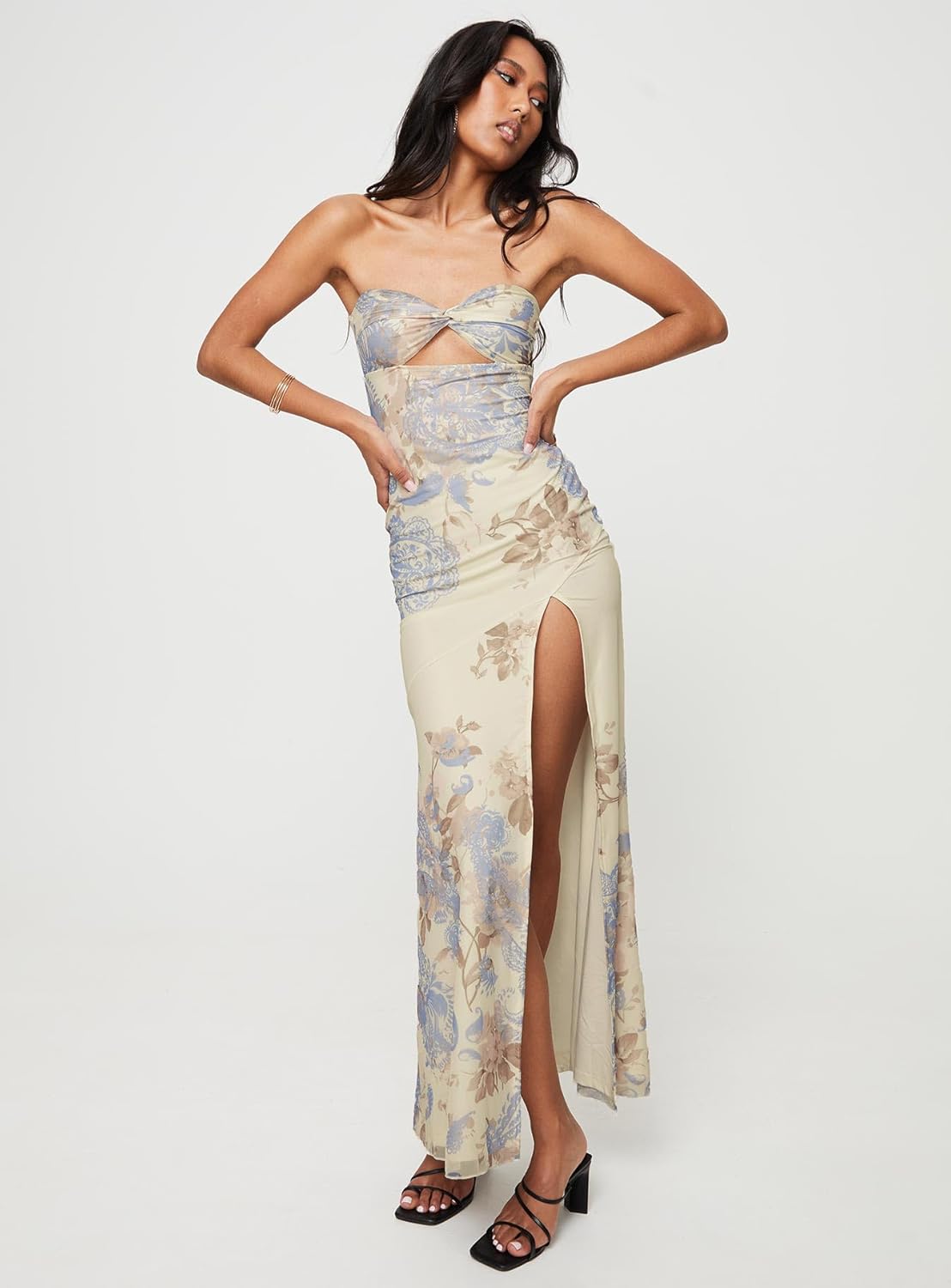 Princess Polly Womens Kyanne High Split Maxi Dress - Image 2