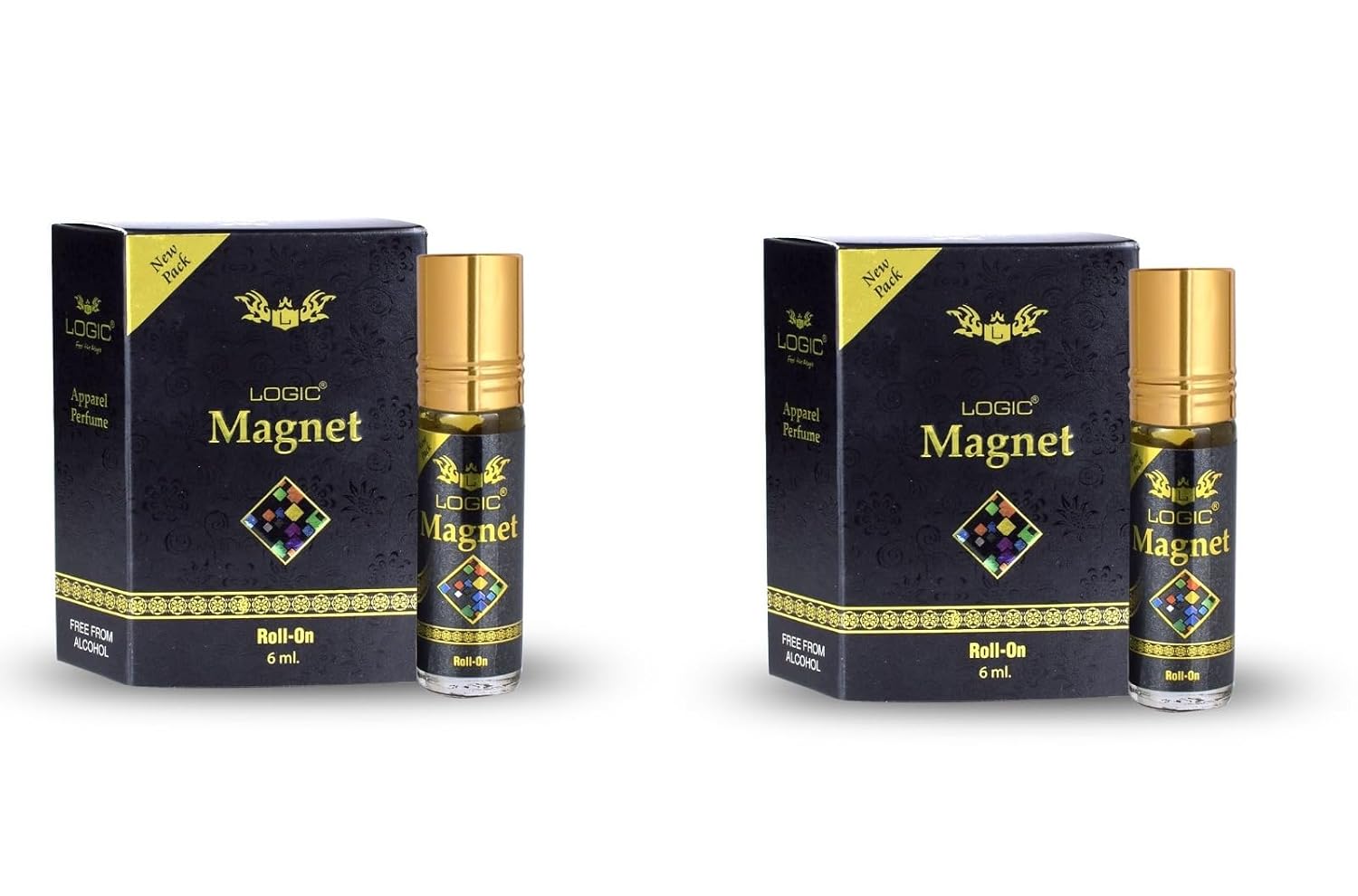 Logic Magnet Pure Perfume Roll-On – Long-Lasting Alcohol-Free Attar for Men & Women, 6ml | Compact, Travel-Friendly Appare...