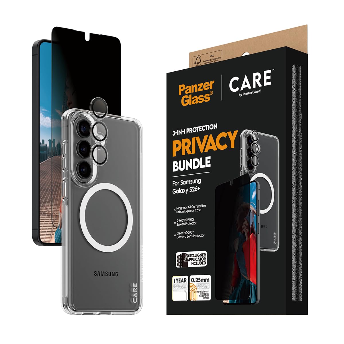 PanzerGlass | CARE by PanzerGlass Privacy zestaw 3 w 1 Samsung Galaxy S26+