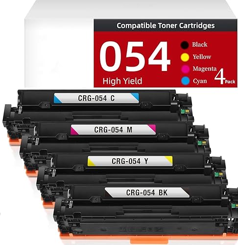 CRG-054 054 - Cartuchos de tóner de alto rendimiento compatibles con Canon CRG-054H 054H Juego de cartuchos de tóner para tinta de impresora Color