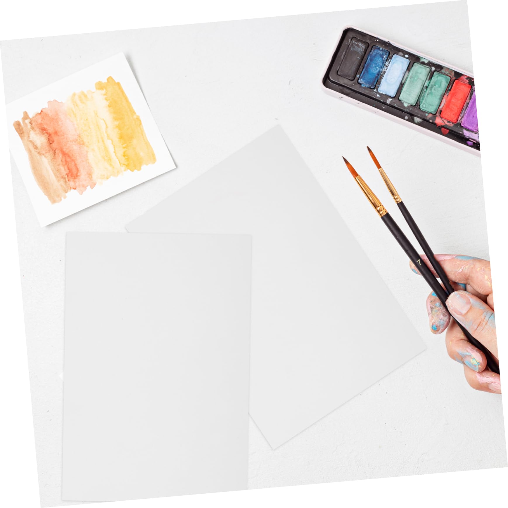 NUOBESTY 400stücke Kunstdruckpapier Zeichenpapier Skizzenblock Glatt Und Glänzend Für Buntstiftzeichnungen Skizzen Nachzeichnen Pastell Aquarell Marker Künstlerbedarf Für Anfänger Und