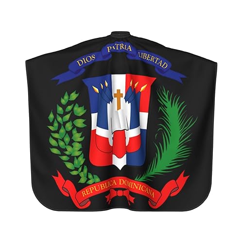 Miniatura 3 de Bandera de la República Dominicana Impresión 3D Profesional Barbero Capa de Corte de Pelo Corte de Pelo Cabo Peluquería Delantal de Peluquería 55" X