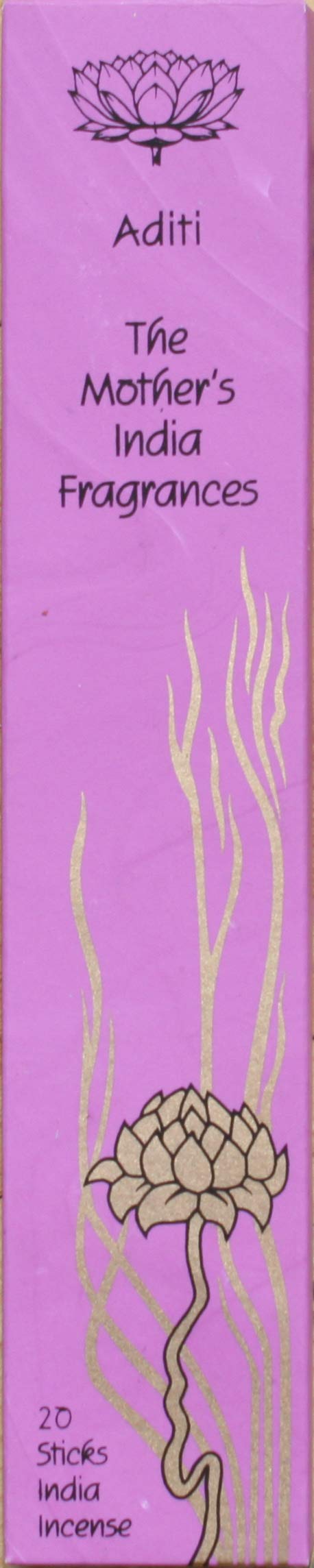 The Mother's India Fragrances Brown Aditi Fair Trade Vegan Hand Rolled Incense 20 Incense Sticks