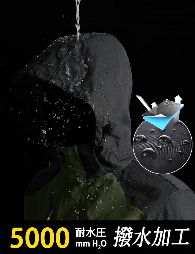 MAGCOMSEN] アウトドアジャケット メンズ スキージャケット マウンテンパーカー 防風 登山服 裏ボア 保温 登山ジャケッ MAGCOMSEN]  防寒ウェア メンズ 裏メッシュジャケット スポーツジャケット マウンテンパーカー 耐久性 上着 アウターウェア ブルー CN 3XL=日本サイズ ... MAGCOMSEN アウトドア 登山服 コート 防風ジャケット 多機能 XL