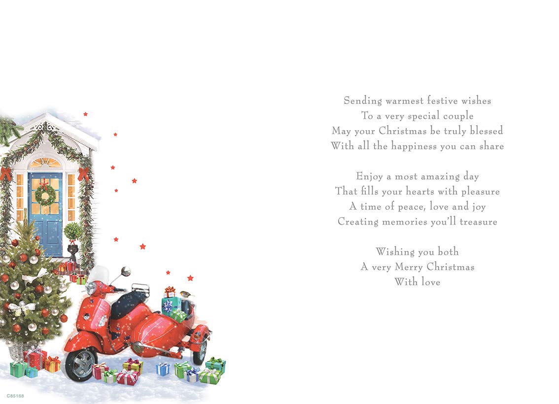 Tarjeta Felicitacion Nieta Pareja 9x6 Pulgadas Tarjeta Navidad Para Nieta Y Pareja - Postal 9x6 Pulgadas Regal Publishing Tarjeta Navideña Familia