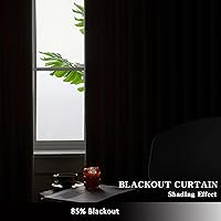 Vista 11 de MAIHER Cortina plisada para oscurecer la habitación, de 108 pulgadas, triple tejido, con aislamiento térmico, ahorro de energía, cortina plisada