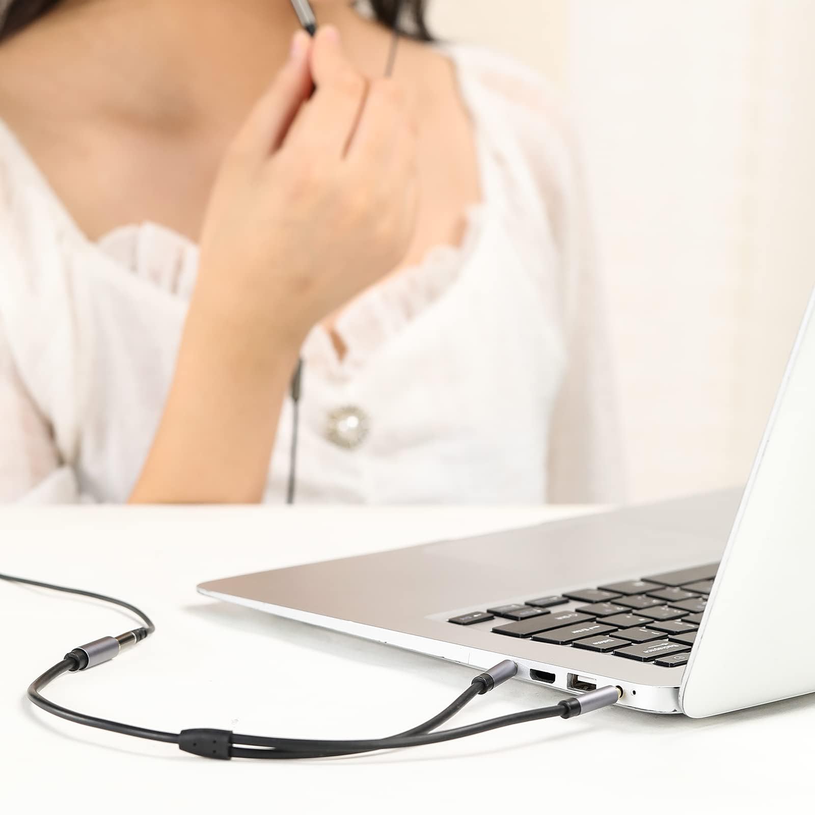 Adaptateur Micro + Casque Stéréo Vers Jack 3,5mm 4 Points CTIA - Achat