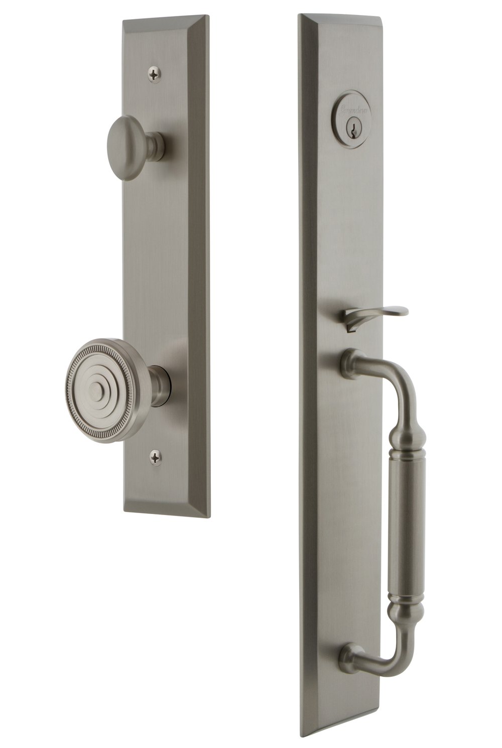 Poignée monobloc Fifth Avenue pour harmoniser le design de votre entrée chaleureuse