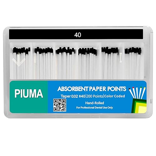 Miniatura 34 de 200 puntos de papel absorbente Piuma de grado dental #70 de VASTMED Tapper para endodoncia endodóntica dental estéril