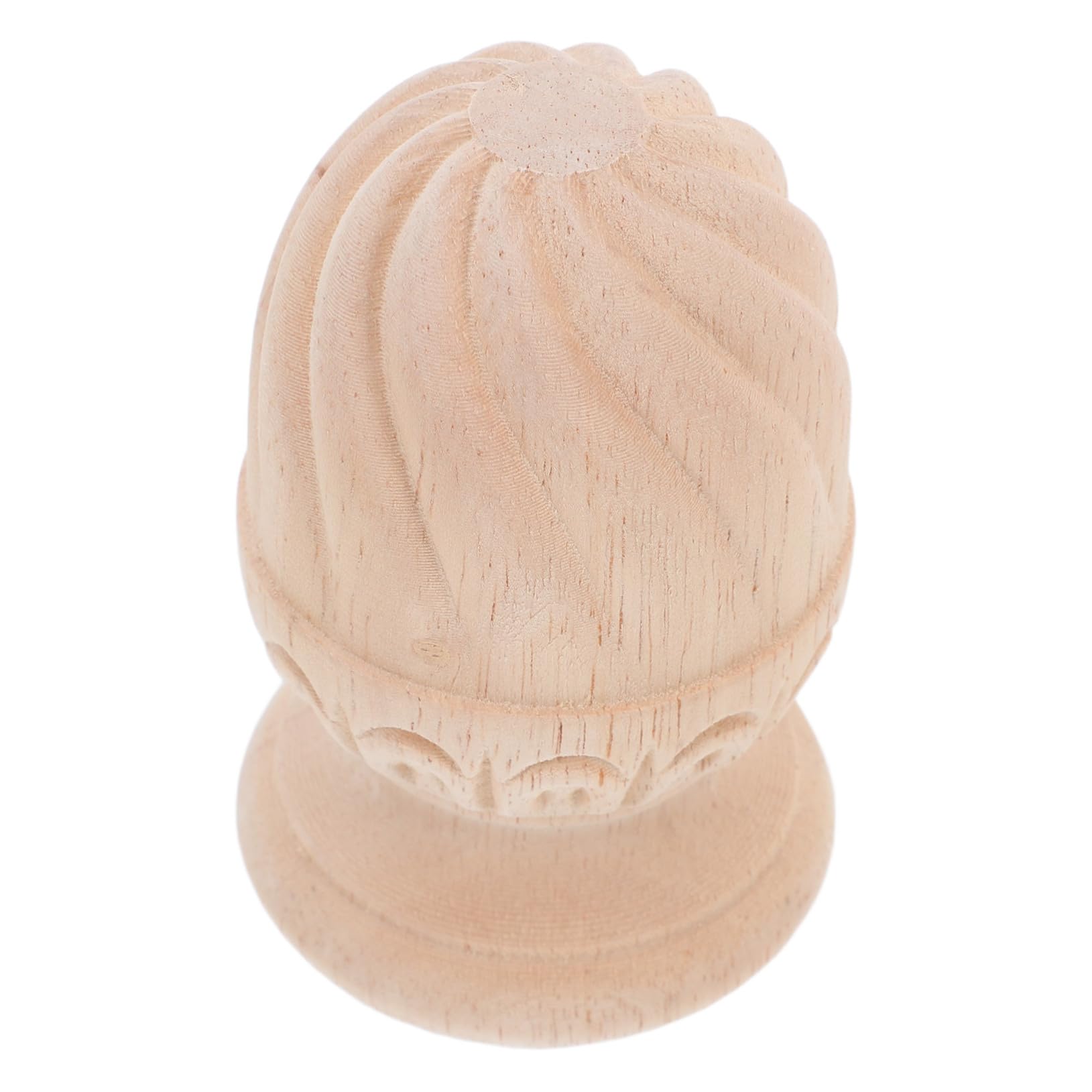 CHILDWEET Pineapple Finial for Staircase Post Cap Solid Wood Decorative Carved Sculpture Unfinished DIY Home Decor 4X2.4 Inch