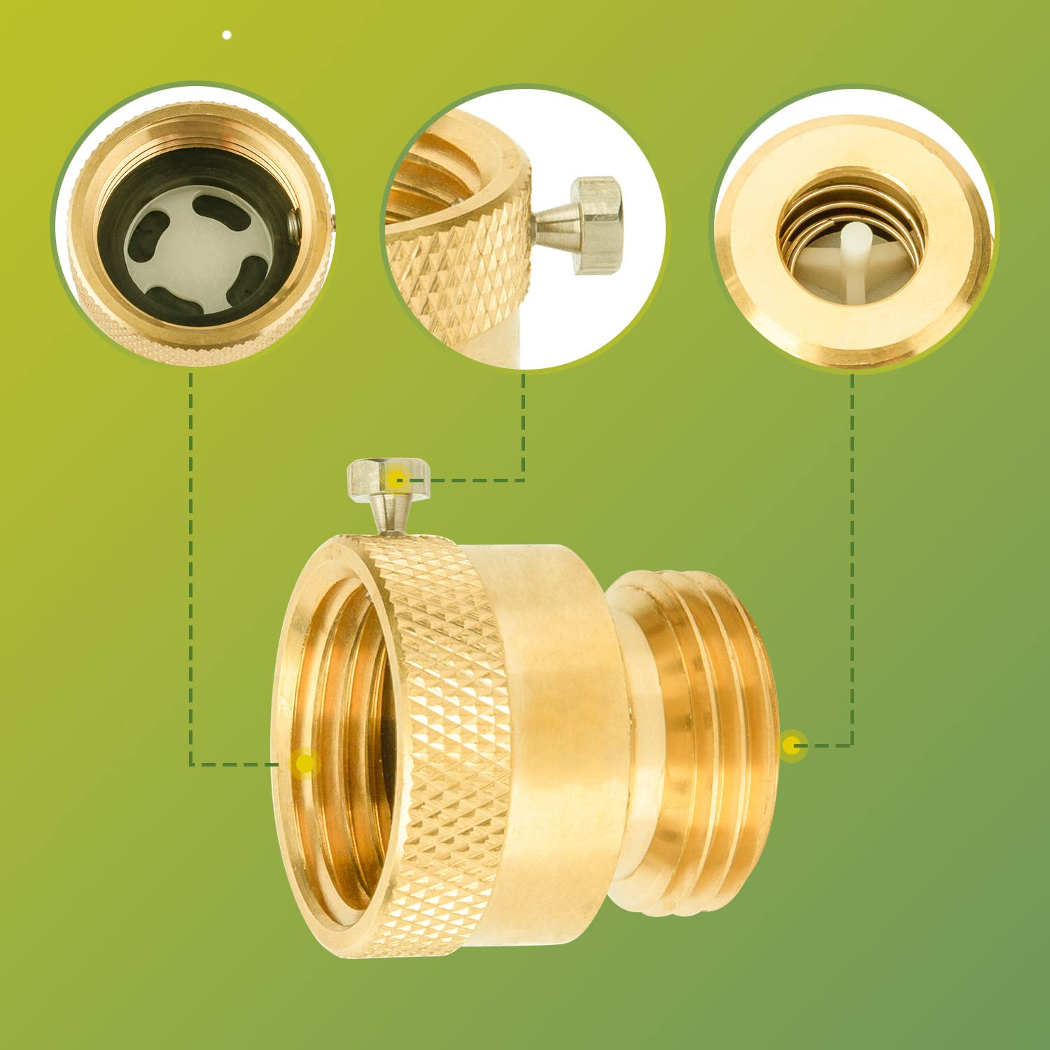 SUNGATOR Anti Siphon Valve, 6Pack Hose Bib Vacuum Breakers Set, 3/4