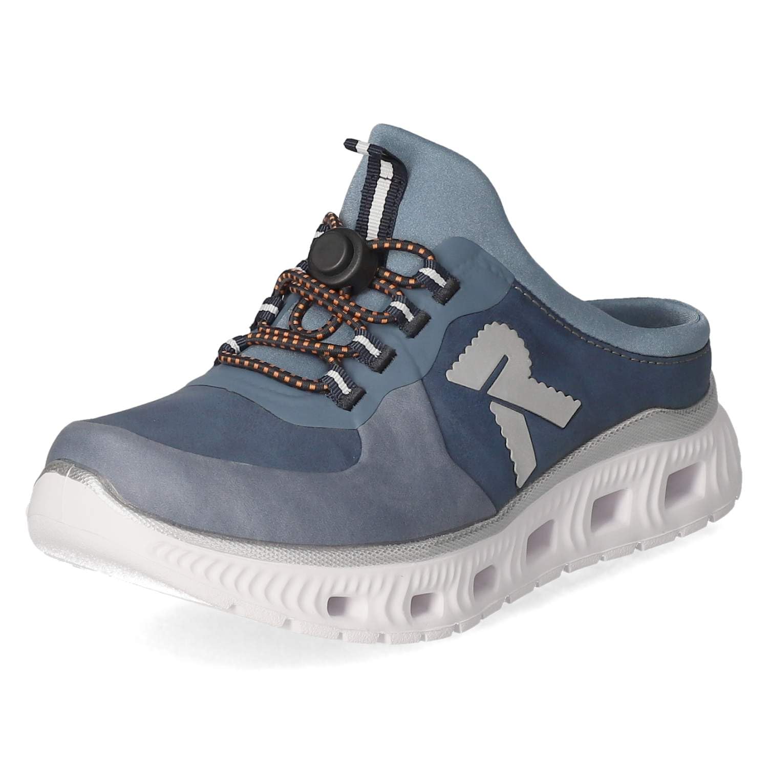 Rieker M6069-10 Damen Pantolette Textil/Synthetik blau blau