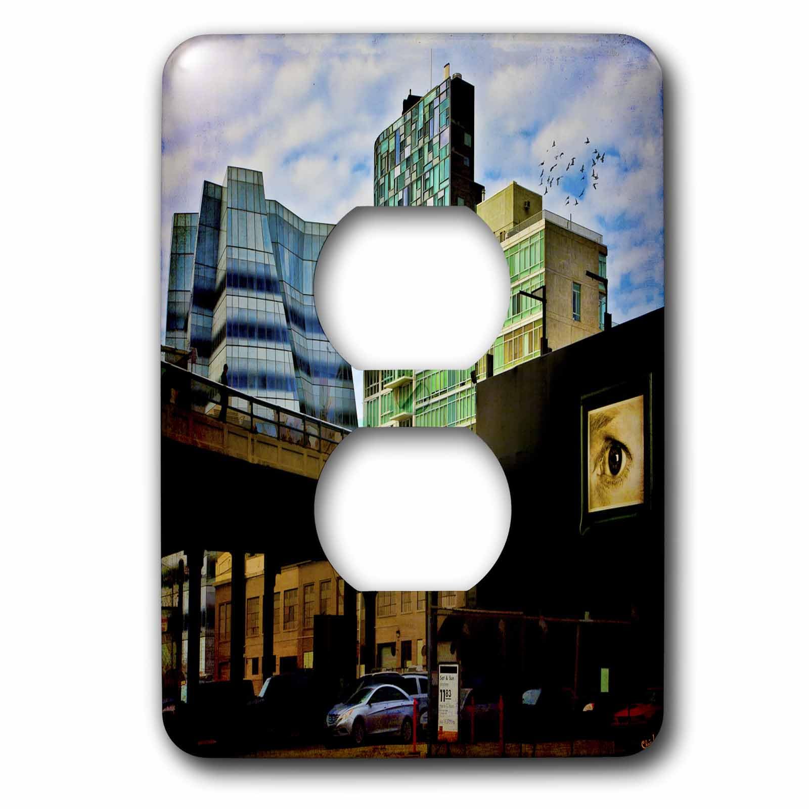 Cache-prise Highline Buildings Chelsea 3dRose LSP_56009_6 pour décoration murale