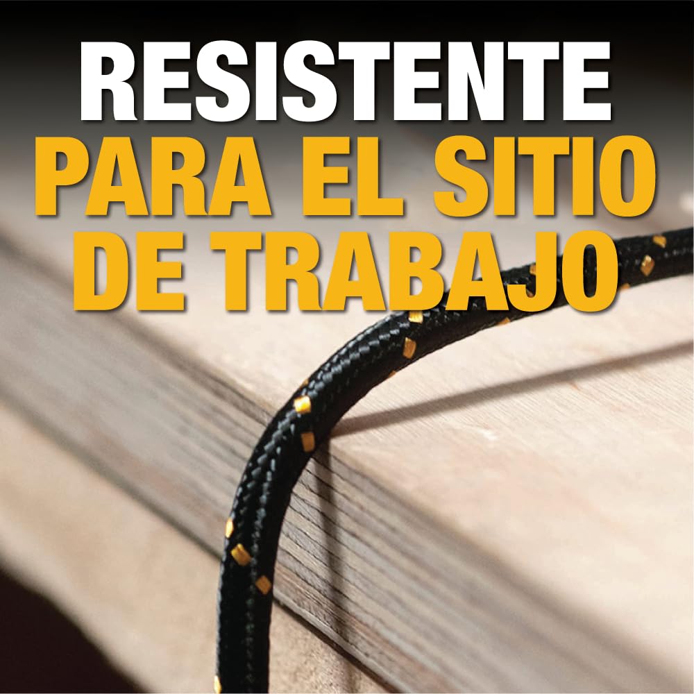 DEWALT Cable USB-C a Lightning 2 Pack 1,2 m [Apple MFi Certified], Cable Carga Rápida PD para iPhone 14/13/12/11 Pro Max, XR, XS, 8, Cable USB-C Lightning Resistente