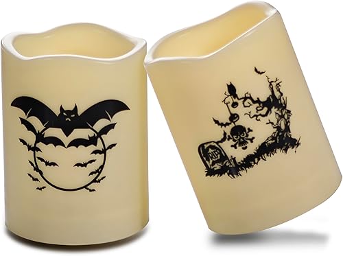 CANDLE CHOICE Velas de pilar sin llama para exteriores con temporizador diario automático, impermeables, realistas, parpadeantes, luces LED