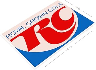 PosterGlobe Poster A154 Rc Royal Crown Retro Cola Poster Coke Soda Bar Kitchen Cottage Cave 12 x 18