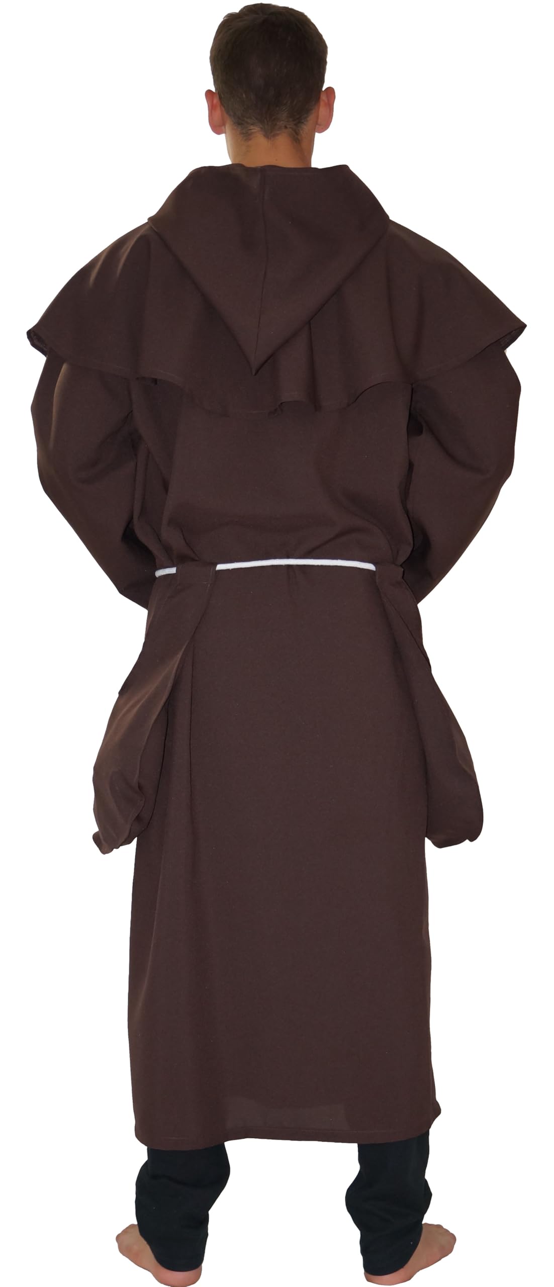 maylynn 14109 - Vestito da monaco/frate - saio medievale - 3 pezzi - marrone - XXL/XXXL