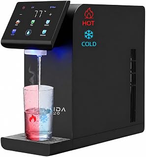 Ultra Instant Hot & Cold Water Dispenser - WQA Certified, Bottleless Water Dispenser Countertop, Quiet Multi-Stage Filtration + UV Sterilization - Black
