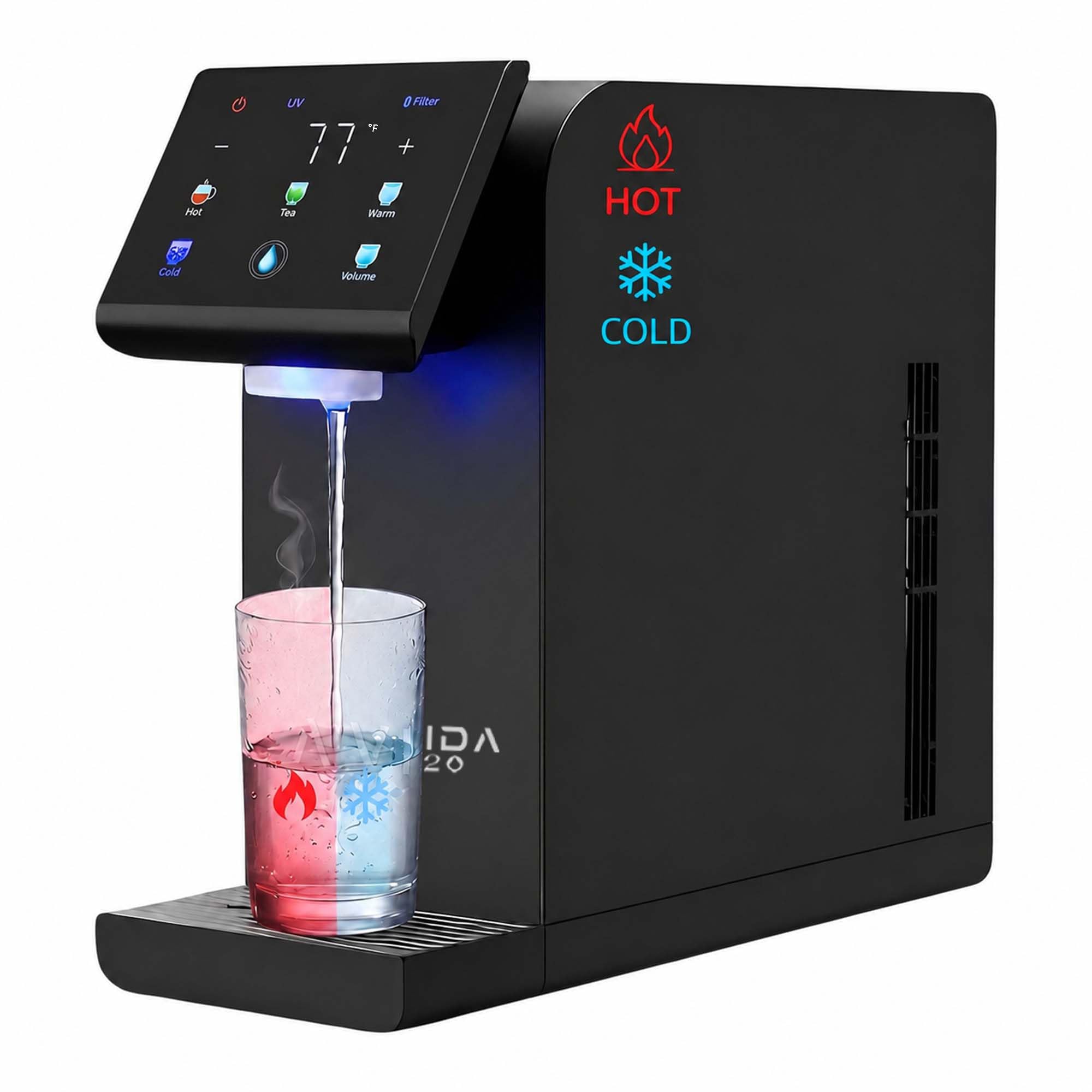 Countertop Water Dispenser, Hot & Cold Water Dispenser, Black
