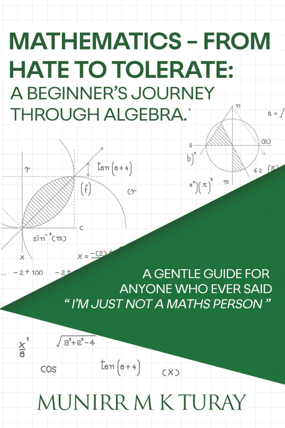 Mathematics From Hate to Tolerate: A beginner’s journey through Algebra.: A Gentle Guide for Anyone Who Ever Said “ I’m Just Not a Maths person “
