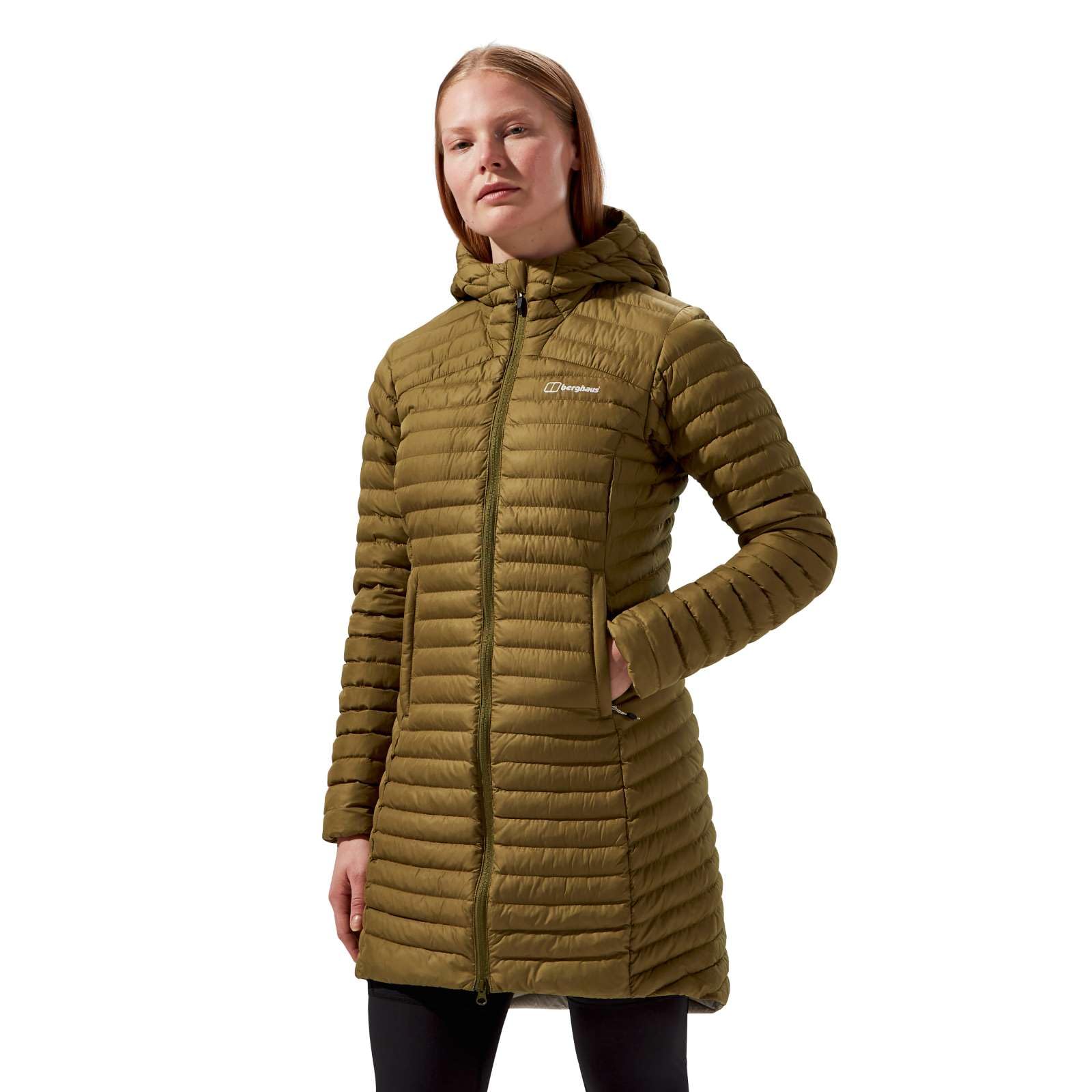 Berghaus Women's Nula Synthetic Insulation Padded Warm Jacket | Durable Design | Water Resistant | Puffer Insulated Jacket, Oak Moss, 14
