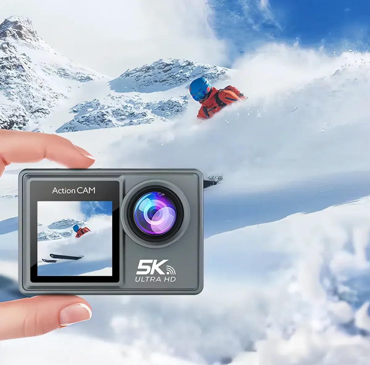 Original Danxon Action Kamera (C1S-5K Fernbedienung – Nutzungsbedingungen, 64 GB)(grau)