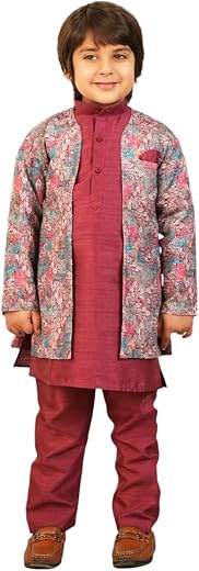 AJ DEZINES Kids Sherwani For Boys | Jodhpuri For Boys | Traditional Ethnic Festival & Party Outfit | Indo Western Sherwani...