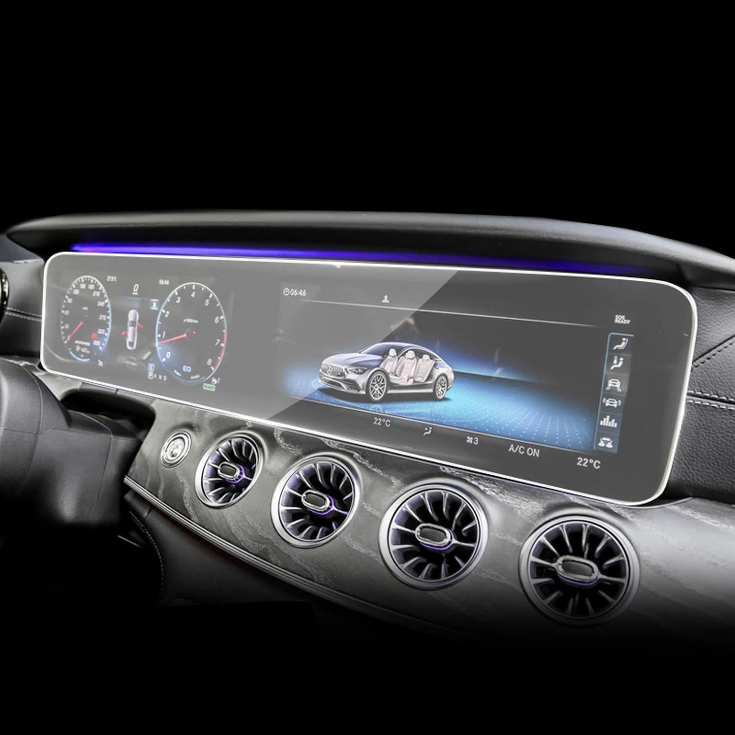 Écran radio résister film transparent TPU GPS Mercedes-Benz CLS 2018-2023