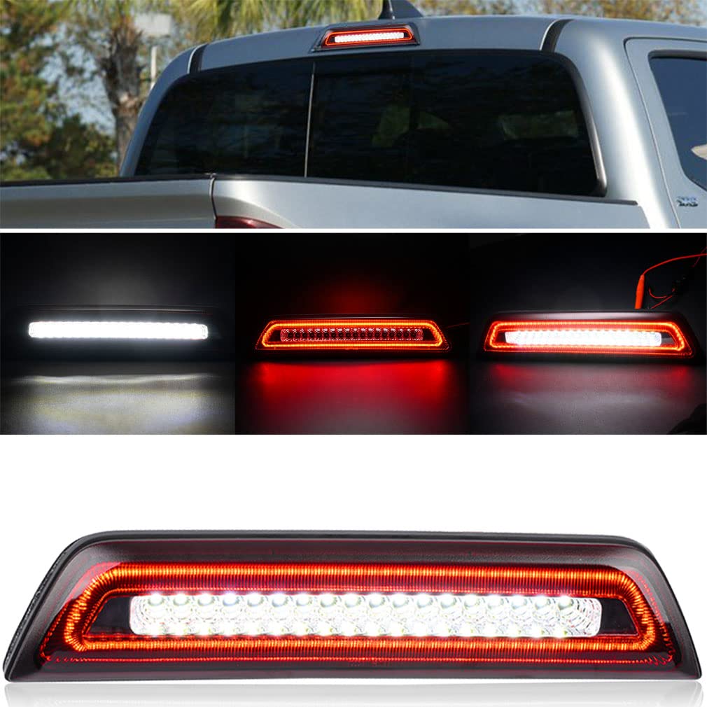 LED 3rd High Mount Stop Lamp Lights for TAYOTA Tacoma 2016-2020 Limited SR SR5 TRD Off-Road TRD Pro Sport Red Lens LED Third Brake Light White LED Reverse Cab Roof Cargo Lamps Lights OEM 8157004040