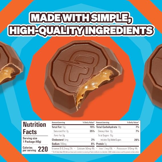 MrBeast Feastables Peanut Butter Lover Combo Pack, King Size Crunch Bars & Peanut Butter Cups, 34 Count, Chocolate Candy Assortment, Fairtrade Cocoa
