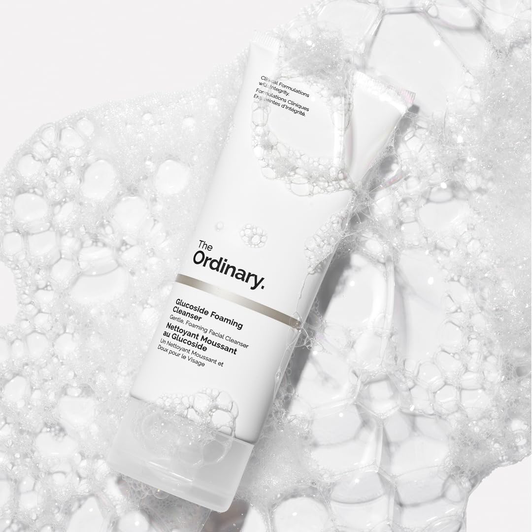 The Ordinary Glucoside Foaming Cleanser, Detergente viso schiumogeno glucosidi, Delicato per tutti i tipi di pelle, anche delicata, 150ml