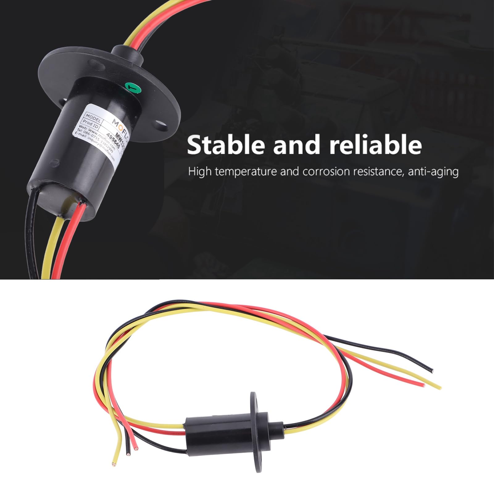 Anello Slip, 250RPM 15A Mini Slip Ring 3 Fili 0-600V per Turbine Eoliche Generatore di Potenza
