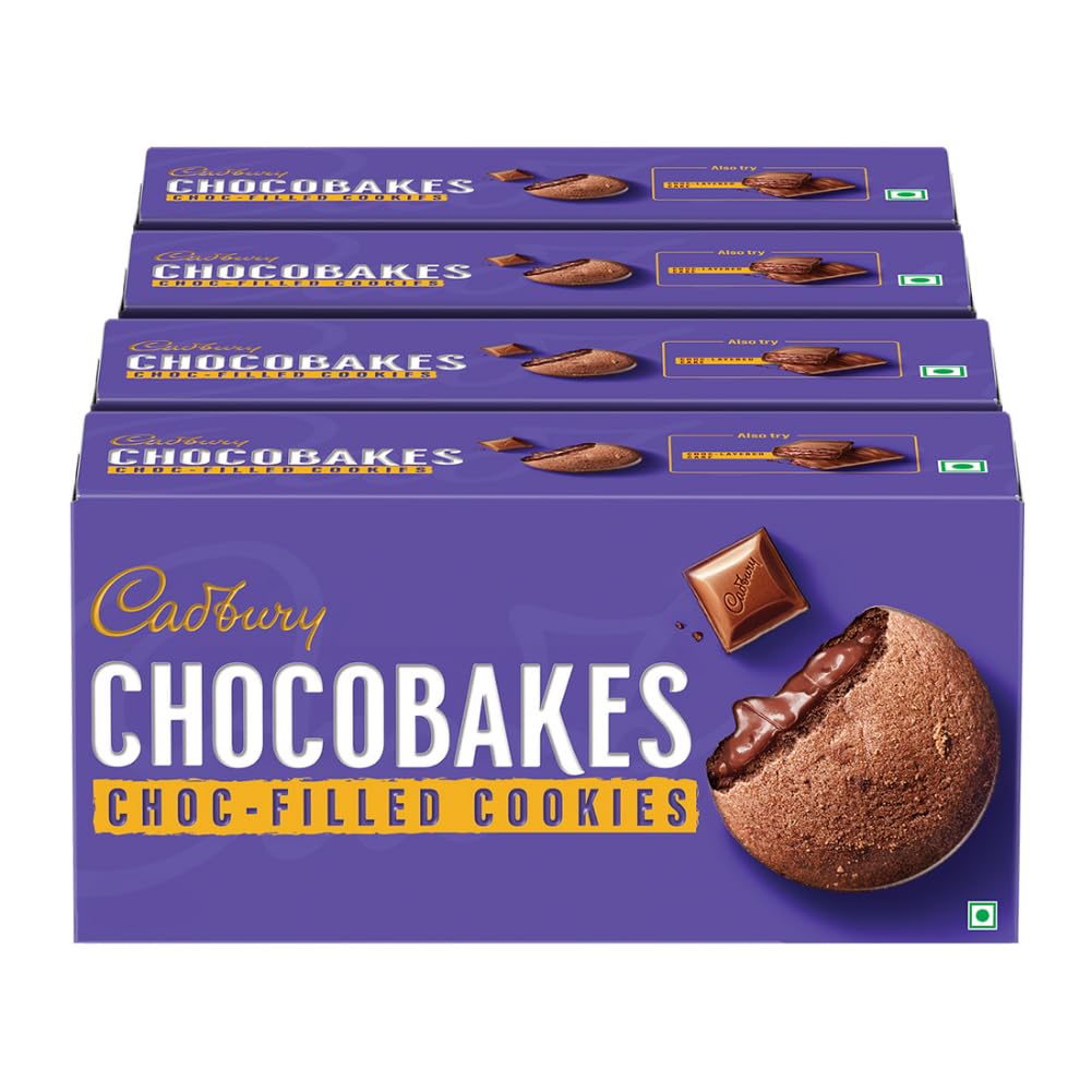 Cadbury Chocobakes ChocFilled Cookies,126.5 g (Pack of 4)