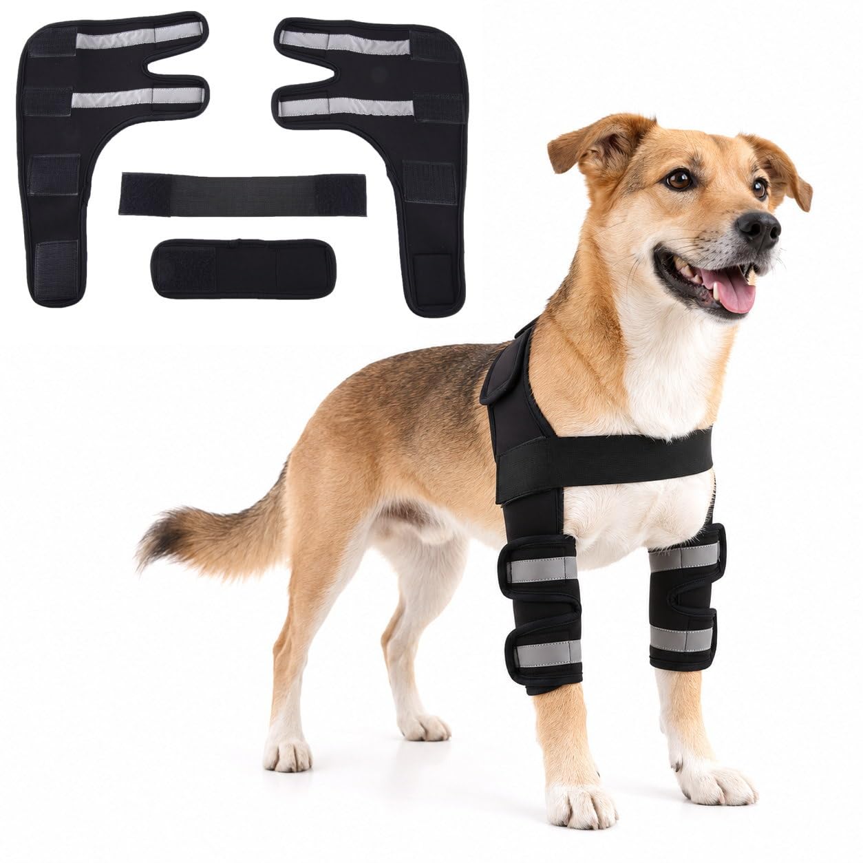 Amazon | Nikkashop 犬 前足 サポーター Mサイズ | 左右セット, 関節