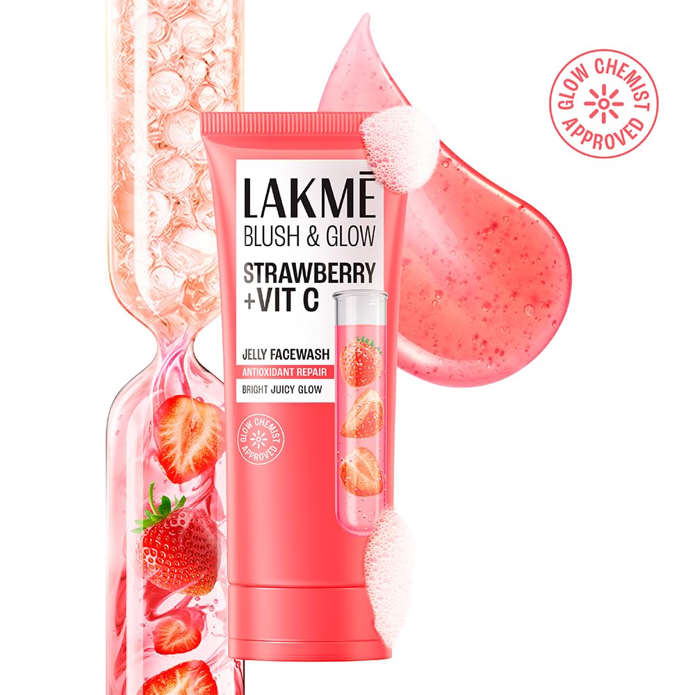 Lakme Blush & Glow Strawberry Vitamin C Serum Face Wash 100 G