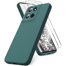 Vansdon for Motorola Moto G Power 2026 Case, 2 Pack Tempered Glass Screen Protectors, Soft TPU Silicone Shockproof Gel Cover-Midnight Green