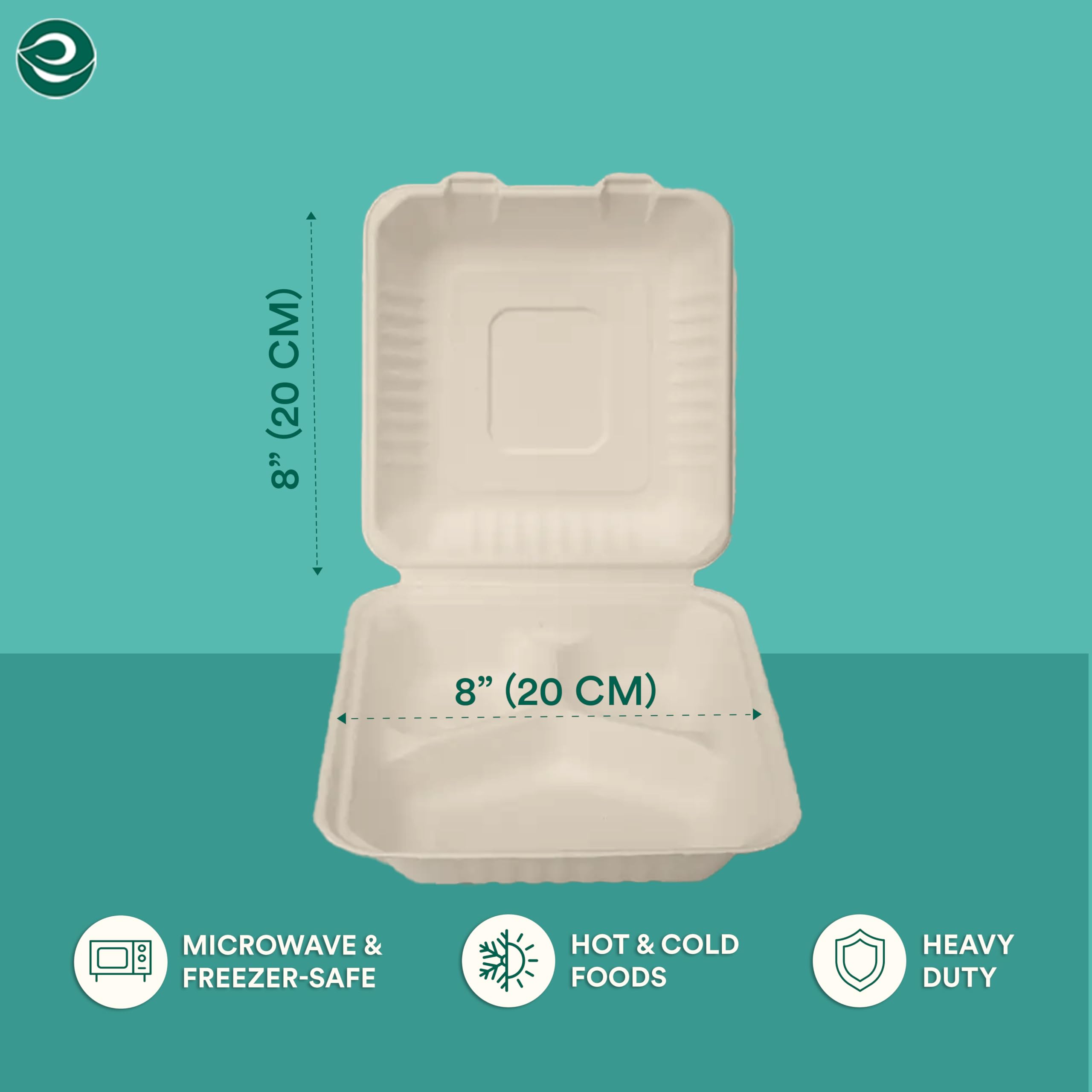 Snapklik.com : ECO SOUL 100% Compostable Clamshell Take Out Food ...