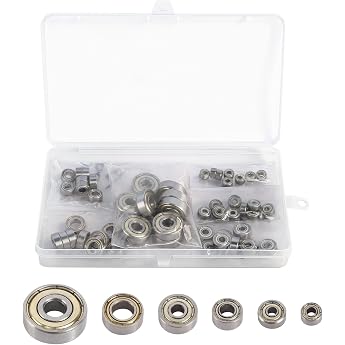 Ball Bearings 6 Sizes 623ZZ 624ZZ 685ZZ 687ZZ 627ZZ 693ZZ Mini Ball Bearings Double Shielded Miniature Deep Groove Ball Bearing for Skateboards Roller Inline Skates