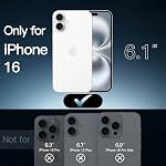 JETech Case for iPhone 16, Anti-Yellowing, Clear | Shockproof Protection, Scratch Resistant Hard PC Back, Durable Transparent TPU Bumper