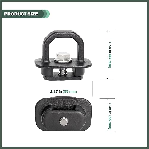 Miniatura 6 de Anclajes de amarre de aluminio para caja de camión, anclaje de pared lateral para Chevy SilveradoGMC Sierra 2007-2023, Chevy ColoradoGMC Canyon