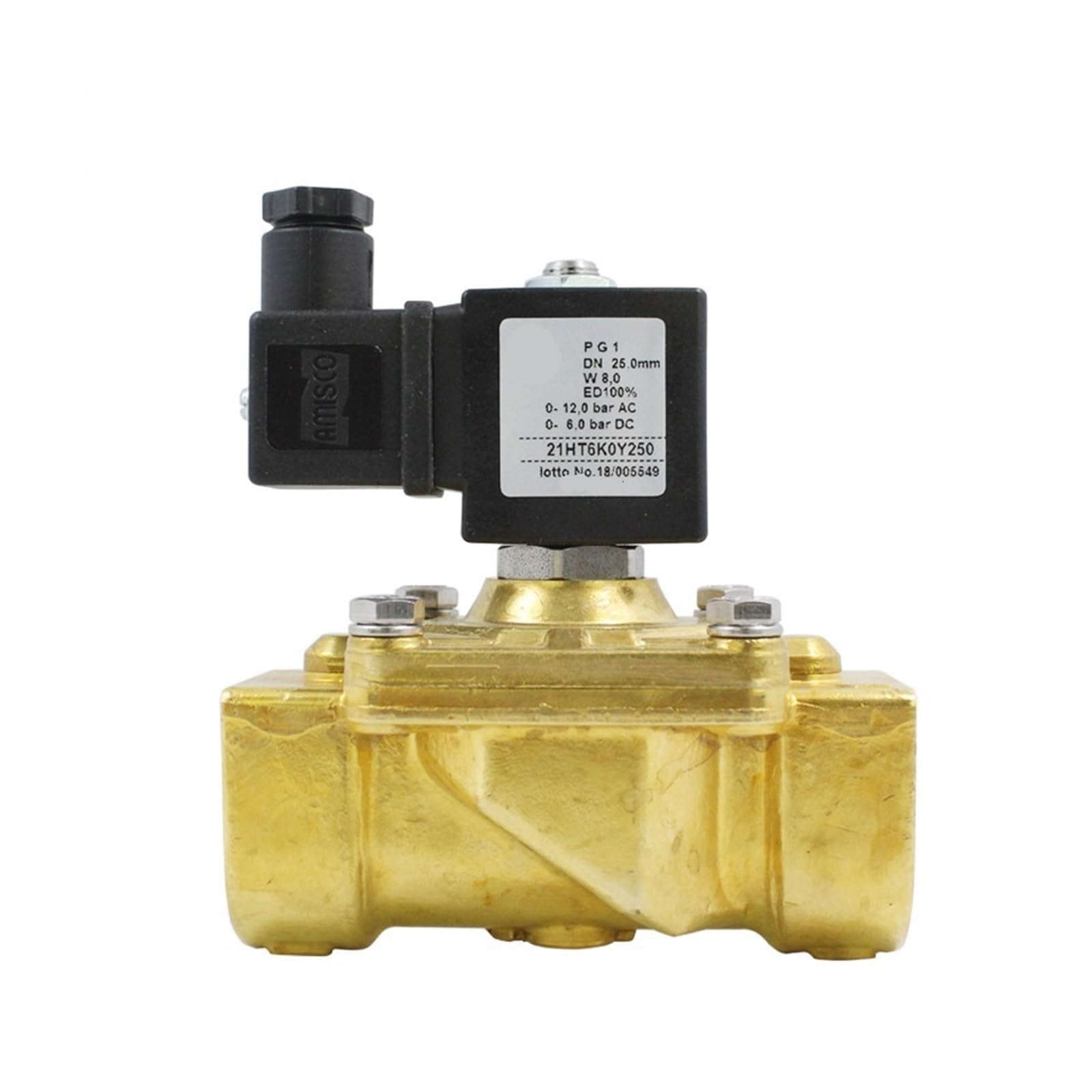 SBSSYVLMV 21HT6K0Y250 Solenoid Valve 2/2 Way N.C. Combined Operation DC24(Ac24v,21HT6K0Y250(8W))