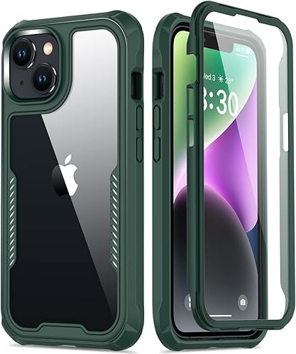 Miniatura 8 de FUNMIKO Funda para iPhone 14 con protector de pantalla, protección resistente de grado milili, pase, de 21 pies, probada en caídas, duradera,