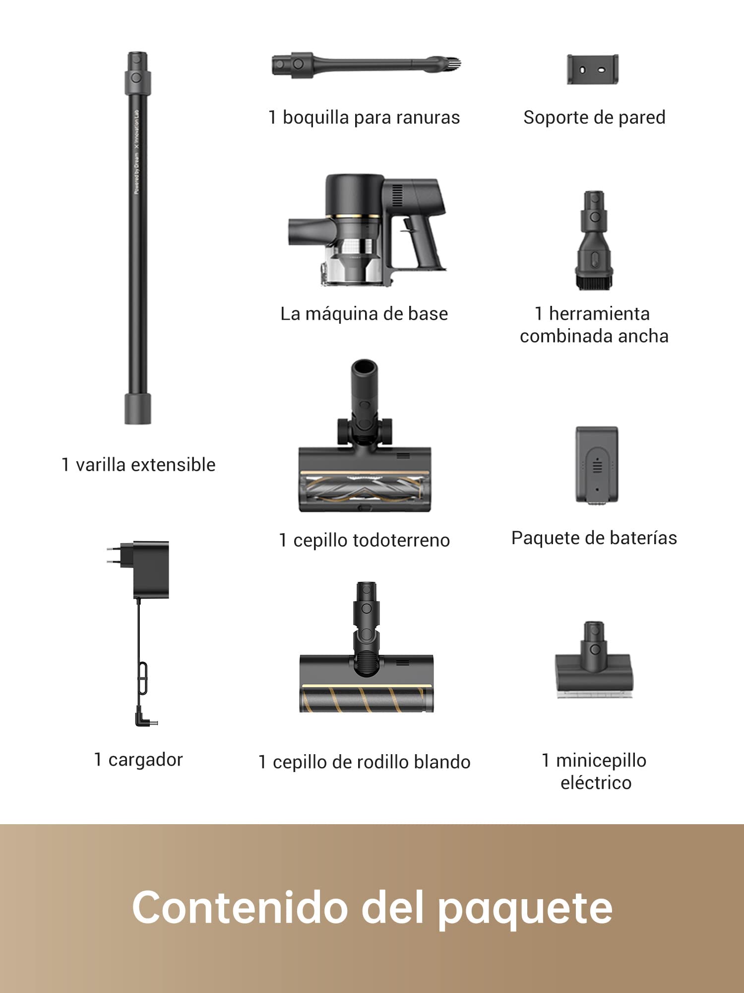 dreame R10 Pro, Aspirador sin Cable, 20 000 PA /150AW, 65 min de Autonomía