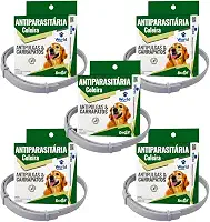 Kit 5 Coleiras Dugs Antipulgas e Carrapatos para Cães 17g com 56cm - World Veterinária