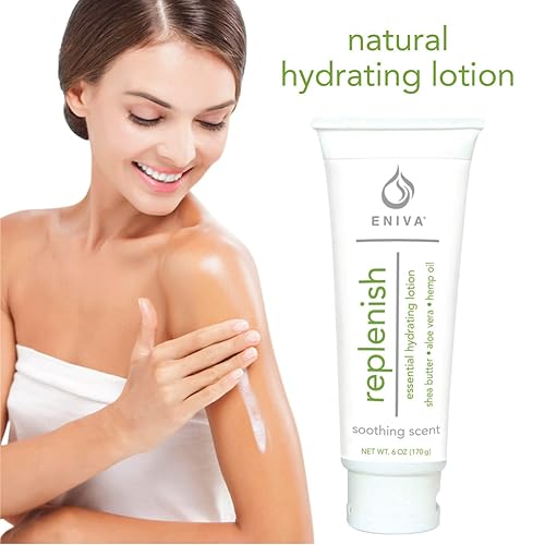 Eniva Crema hidratante prémium para cuerpo y cara para piel seca, loción hidratante natural, no grasa, fragancia ligera, (6 onzas)