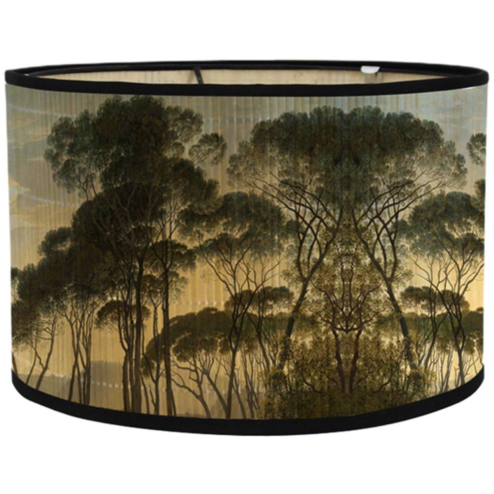 Drum Lampshade E27 Vintage Bamboo Lampshade Flower Pattern Chandelier Lamp Cover Light Accessories for Pendant Floor Light Colorful Lamp Shades