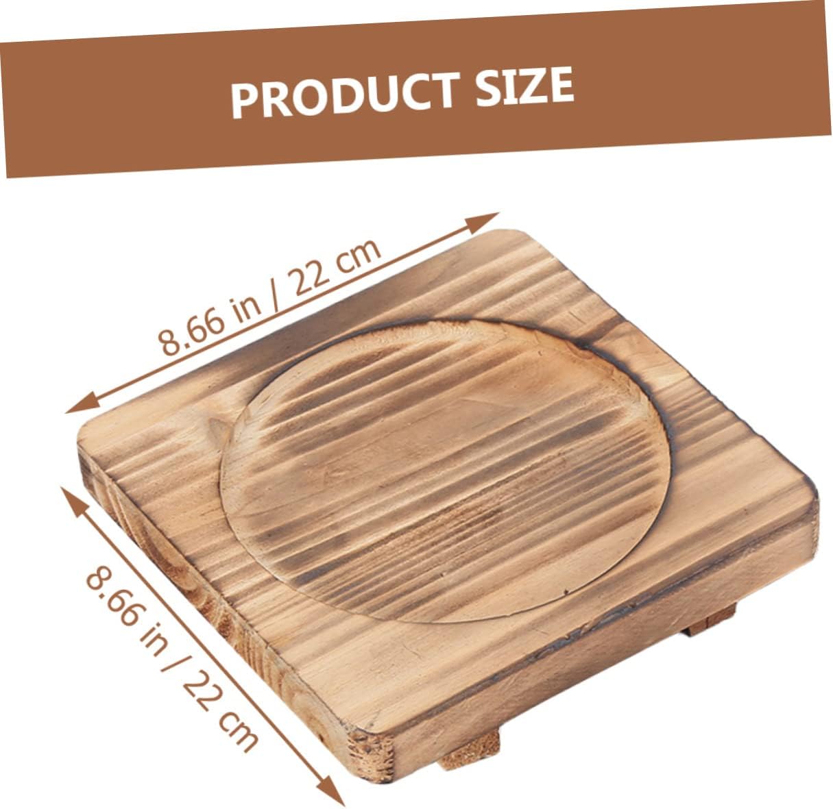 Cabilock Simple Wooden Placemat for Dining Table Japanese Style Trivet for Hot Dishes for Home Restaurant and Cafe Decor Protects Lightweight and Elegant Design