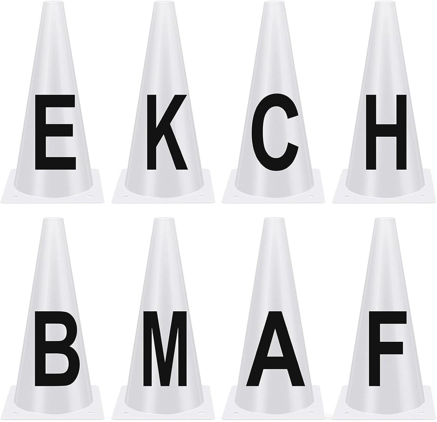 4 / 8pcs Equestrians Athletes Training Cones Stackable Sports Training Cone Replacement Portable Dressage Letter Portable Dressage